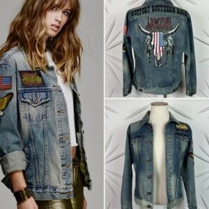 Denim Jacket with Patches